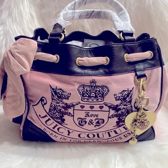 Juicy Couture Pink Velour Daydreamer Bag NWT Excellent Condition - Picture 17 of 17